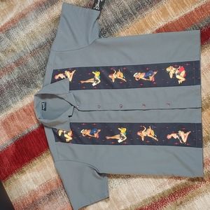 Steady Clothing men's 2X Retro Rockabilly Bowling Button Down Shirt